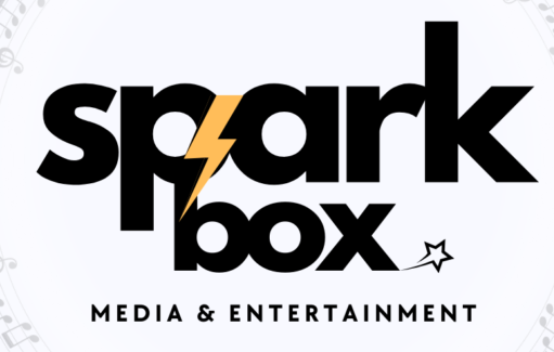 Spark Boxx logo featuring a modern design with spark element that ignites a brand and artists, representing recording and music production studio and also music marketing services.